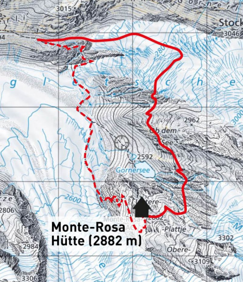 Neuer Weg Monte Rosa